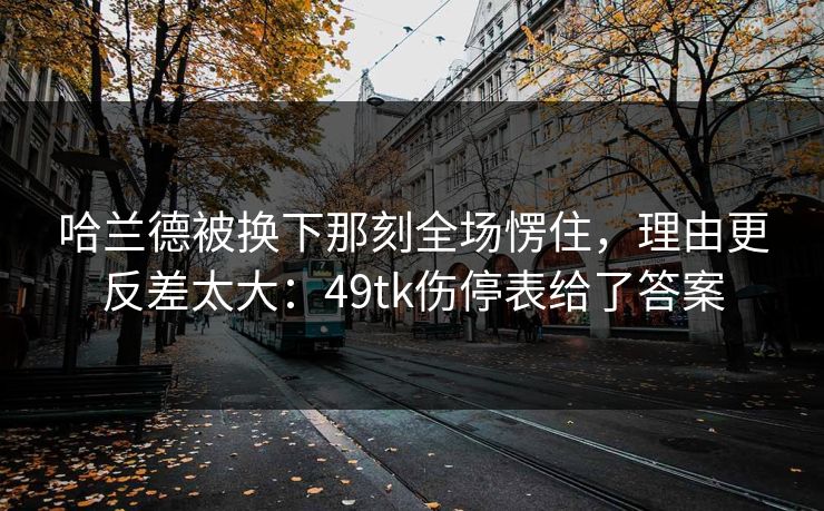 哈兰德被换下那刻全场愣住，理由更反差太大：49tk伤停表给了答案
